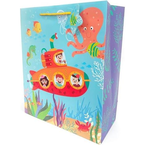 Borsa decorativa opaca 26x32x12cm Sottomarino