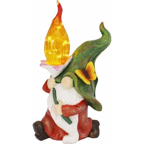 Outdoor Garden Statue, Outdoor Garden Elf Decoration, Solar Garden Light, LED Solar Light, Patio Decorative Light, Garden MUMU (1/4)