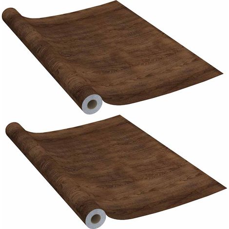 Maison Exclusive - Films autoadhésifs pour portes 2 pcs Chêne foncé 210x90 cm PVC (1/5)