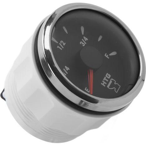 Manomètre à aiguille 2 pouces pour eaux usées, signal 0-190 Ω, rétroéclairage, étanche IP67, pour bateaux et yachts, cadran noir (1/5)