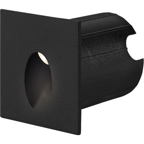 Mini spot LED mural BRAYTRON Vector D, carré, noir, 2W, 3000K, IP65 (1/5)