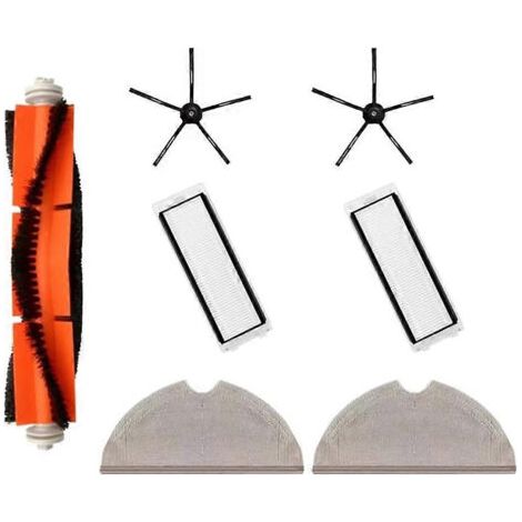 BARKBUSTERS Accessoires pour aspirateur robot Roborock S6, S6 MaxV, S6 Pure, S5 Max, S50, S55, S5 E4 et E5 : brosse principale, filtre et serpillère de rechange.