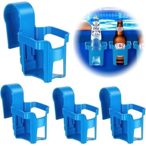 Porte-gobelets de piscine - Noname - Lot de 4 - Plastique PP - Multifonctionnel - Anti-fuite (1/4)