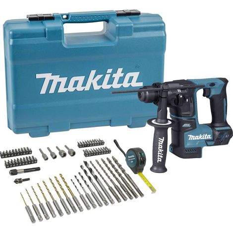 Makita DHR171ZX3K 18V LXT 17mm Brushless SDS+ Rotary Hammer Kit - Body Only & 65pc Accessories Carrying Case
