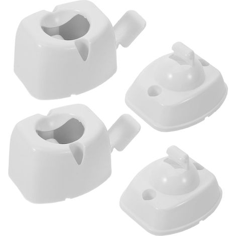 Lot de 2 loquets porte en plastique avec crochet verrouillage (1/5)