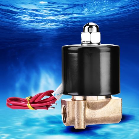 Électrovanne en laiton 2W025-08 G1/4" 110 V CA normalement fermée pour eau/air (1/5)