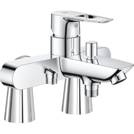 Mezclador mecánico de baño Grohe Start Loop con tuberías de alimentación Idro'Flex (1/4)