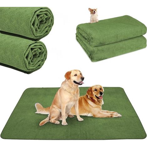 Tappetino assorbente lavabile per cani, 2 pezzi, 183 x 183 cm XXXL, tappetino per addestramento cani ad assorbimento rapido, tappetino per cuccioli, cani anziani o incontinenti (1/5)