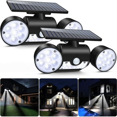 Projecteur Solaire 2pcs Capteur de Corps Humain Réverbère de Jardin，Convient pour le jardin et la cour (1/5)