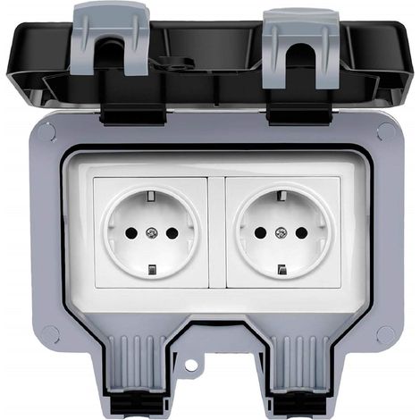 Prise PC IP66 Étanche Anti Poussière Mural Norme Allemande 220-250V 16A 100Mo 50mH Fiche Femelle Mâle Prise Courant Plug Imperméable Etanchéité - Design