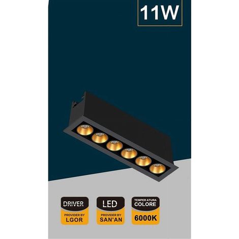 Trade Shop - LICHTLED LICHT 6000K 4000K 3000K MODERN BLACK XTD-6-N - (1/3)