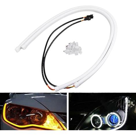 2 Stück LED-Streifen für Autos, weich, ultradünn, Tagfahrlicht, Blinker