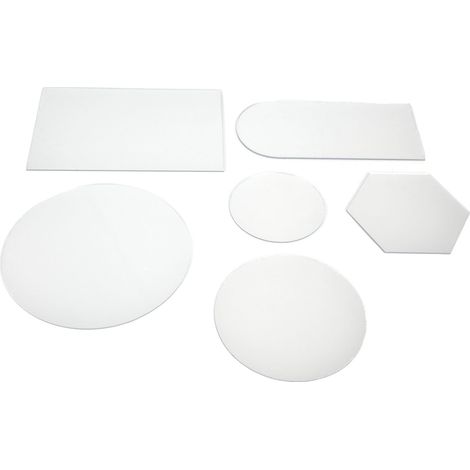 Lot de 6 stickers muraux miroir de forme spéciale, en acrylique, décoratifs pour la maison ou le bureau. (1/5)