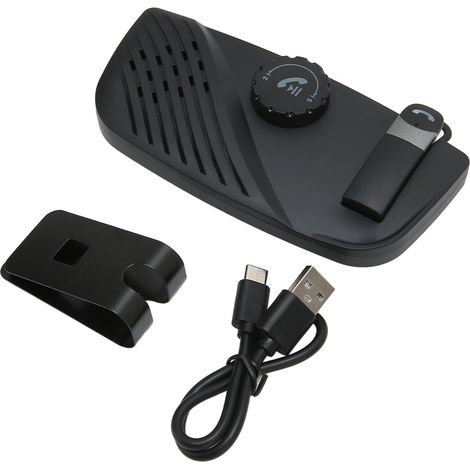Kit mains libres pour pare-soleil de voiture avec haut-parleur Bluetooth 5.0 EDR et réduction du bruit, universel pour camions, bus et pick-ups. (1/5)