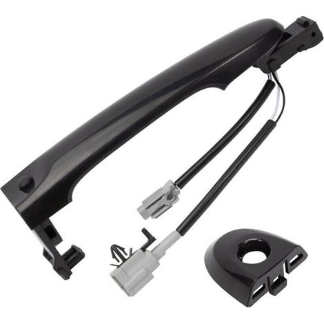 Türgriff außen links vorne, Fahrerseite, passend für Nissan Juke F15 (2010–2022), Schwarz, 80644-1FA5A, 80644-3WC2A, 80640-3WC2A-Crezuo (1/3)