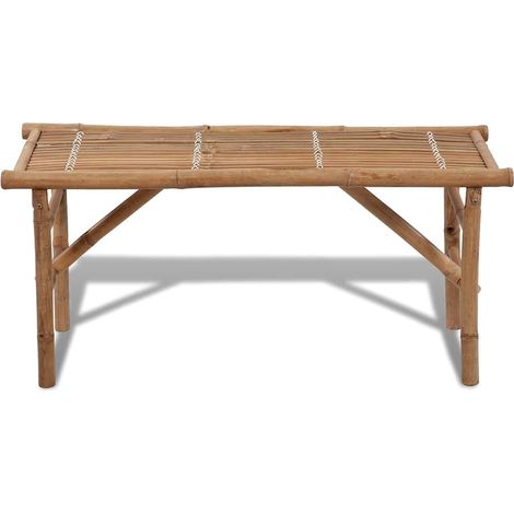 Banc de jardin Banc extérieur Banquette de jardin pliable 118 cm Bambou (1/4)