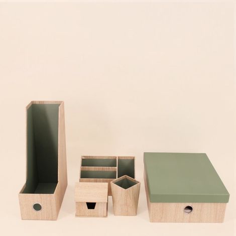 Ensemble de bureau 5 pièces en carton recyclé (1/5)