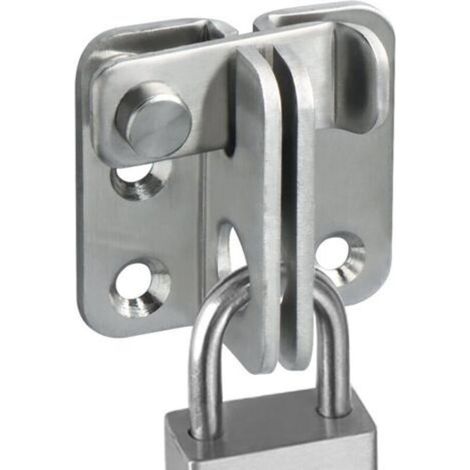 verrouillage de porte à pêne dormant, minuscule fermoir à cadenas, finition brossée en acier inoxydable, EMS3001