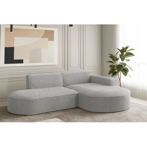 Ecksofa Designersofa PALMA XS in Stoff Ascot Toffee Ottomane Rechts (1/2)