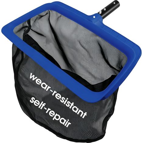 Épuisette de Piscine Maille Fine Auto-Réparatrice 45x25cm, Grande Capacité, Sac Profond 40cm, Cadre Renforcé, pour Piscine, Spa, Étang (1/5)