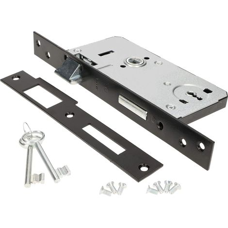 KOTARBAU Serrure à larder 90 x 63 mm à gauche avec clé BB, serrure d'entrée pour portails, portails (1/5)