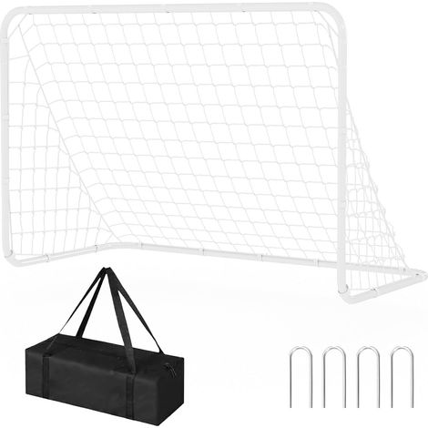 But de football pour enfants 182,8 × 122 cm – Cadre en acier galvanisé avec filet renforcé et piquets de sol (1/5)