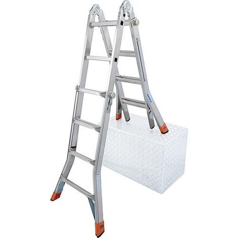 Echelle télescopique KRAUSE Aluminium, Monto - TeleMatic 4x4 barreaux