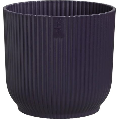 Pot Winery Rond Mauve Design élégant, Couleur Vive, Plastique Recyclé - Elho (1/5)