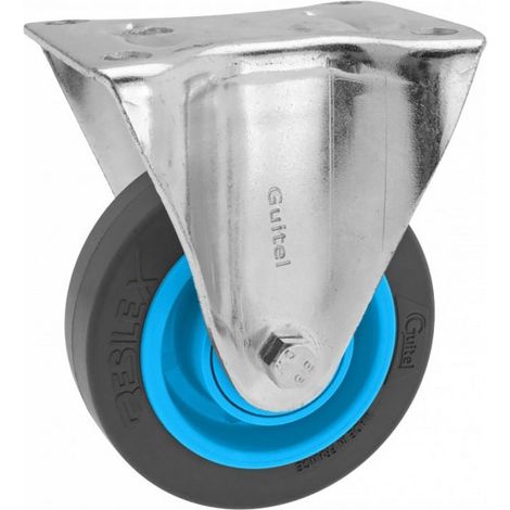 Roulette de manutention fixe à platine Gemroll Resilex Ø100mm GUITEL