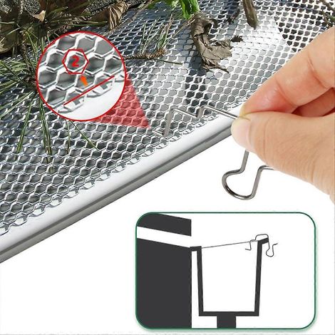 Crochets de suspension pour guirlandes lumineuses de Noël pour gouttières avec protections perforées A (1/5)