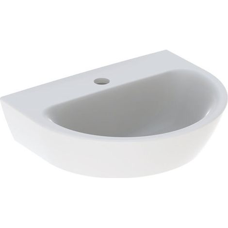 Geberit Renova lavabo con enjuague manual, 1 agujero para grifo, (1/2)