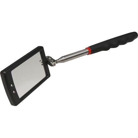Teleskop-Inspektionsspiegel – 1-teilig – Aluminium und LED – Ausziehbar von 28 bis 80 cm – Für Mechaniker und Heimwerker – 40 x 65 mm (1/4)