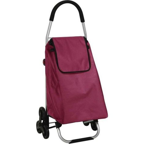 Carrello per la spesa 3+3 ruote sali scale portaspesa trolley borsa portata 30kg - colorigenerali: BORDO'