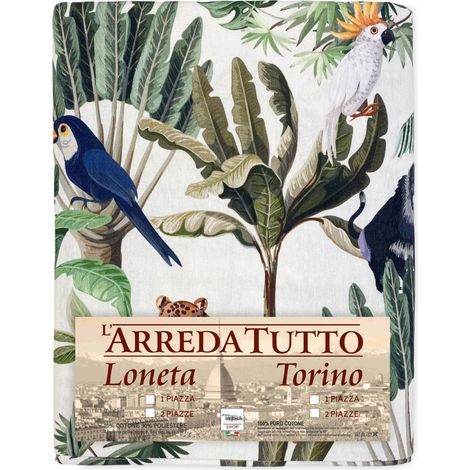 TELO ARREDO copritutto GRAN FOULARD COPRILETTO copridivano GIUNGLA 1 PIAZZA