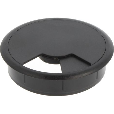 2er Pack 80mm ø Kabeldurchführung Kabeldurchlass schwarz Kunststoff Kabeldose (1/3)