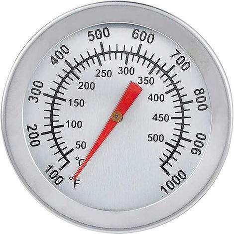 Grillthermometer, Ofenthermometer aus Edelstahl, max. 500 °C/1000 °F, analoge Anzeige, Thermometer für Backöfen, Pizzaöfen, Holzbacköfen (1/4)