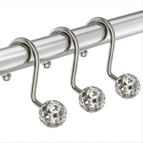 Set mit 12 dekorativen Duschvorhanghaken aus Metall (1/5)