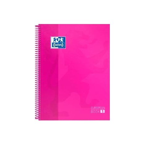 BLOC EUROPEANBOOK1 A4 CUADRO 5MM 80H 4 TALADROS TE ROSA OXF