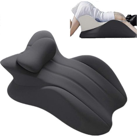 Coussin de siège ergonomique en mousse à mémoire de forme pour couples soutien incurvé 3D oreiller noir pour la maison (1/4)