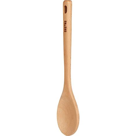 IBILI CUCHARA Redonda Madera 30 CM, Stainless Steel, Brown, 30 x 7 x 3 cm (1/4)