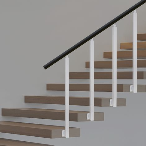 4 Stück Treppengeländerpfosten Seitenmontage Treppenpfosten Geländer 100cm (1/5)