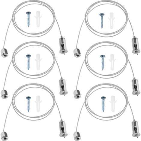 10-Piece Light Suspension Kit, Ceiling Suspension Wire Cable Kit, Metal Hanging Light Cable, Sturdy Chandelier Wire, Adjustable Light Pendant (1/5)