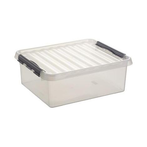 Sunware Kunststoff-Box Q-Line 25 l mit Deckel transparent Aufbewahrungsbox (1/2)