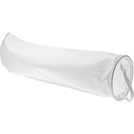vhbw Chaussette filtrante universelle pour aquarium, piscine, skimmer - Sac de filtration, polypropylène, 18 x 81 cm, 100 micromètre, blanc