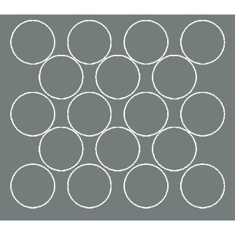 Pegatinas circulares de 10 cm, pegatinas circulares con puntos, 18 piezas, gris mate.