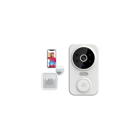 YMYNY Sonnette vidéo sans fil M8 Smart Visual Doorbell Interphone bidirectionnel Vision nocturne infrarouge Système de sécurité de surveillance à distance (1/3)