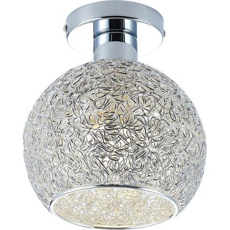 Lampe en aluminium de plafond Mini plafonnier pour le vestiaire, le couloir et le salon (Diamètre du plafonnier: 15cm) (1/5)