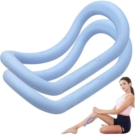 Anneaux de yoga ajustables et souples pour Pilates, idéaux pour tonifier les épaules, le dos, les bras et les jambes (lot de 2). (1/5)
