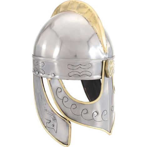 Teenpull – Beowulf Helm Antik Replik für LARP Silbern Stahl (1/5)