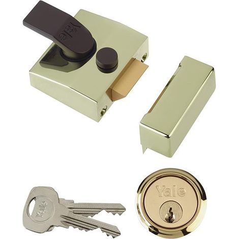 Yale Locks 85 Deadlocking Nightlatch with 40mm Backset in Brasslux Finish - Model YAL85BLXPL